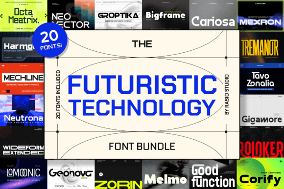 Futuristic Technology Bundle for Modern Brand Identity