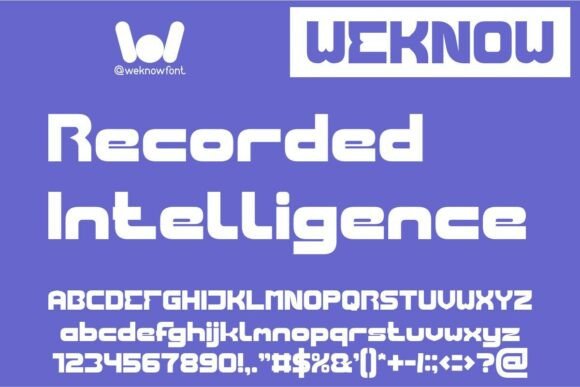 Recorded Intelligence: A Bold Sans Serif Font for Brands
