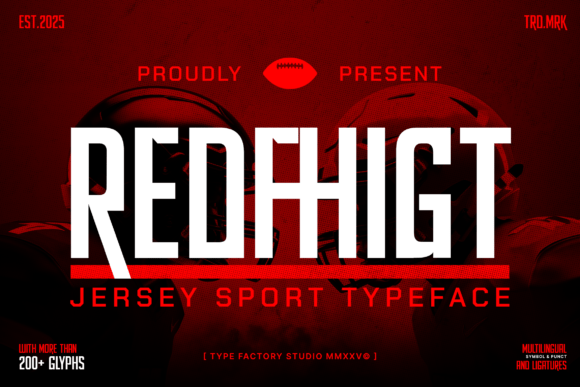 Redfhigt: A Bold Sport Typeface for Digital Brands