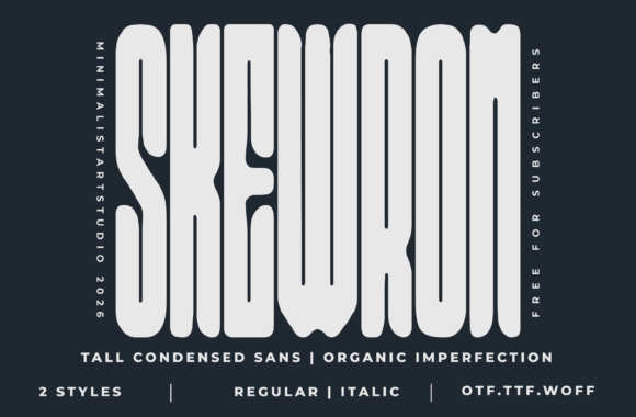 Skewrom: The Bold Display Font for Modern Brands