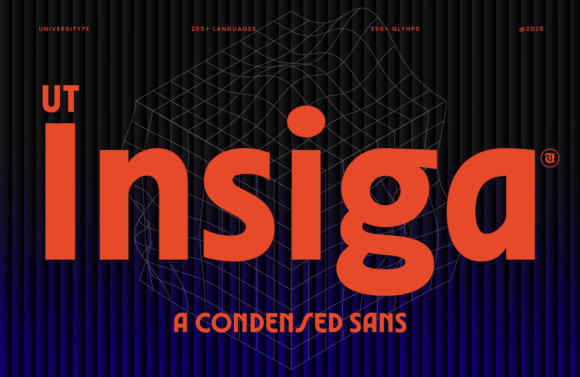 Ut Insiga: A Modern Condensed Sans Serif Typeface